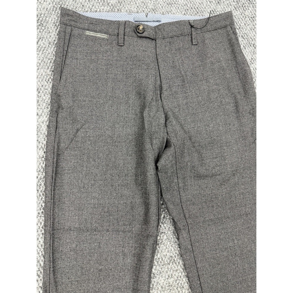 Eleventy Men's 31x33 Gray Wool Chino Pants Trousers Made in Italy - Picture 3 of 16
